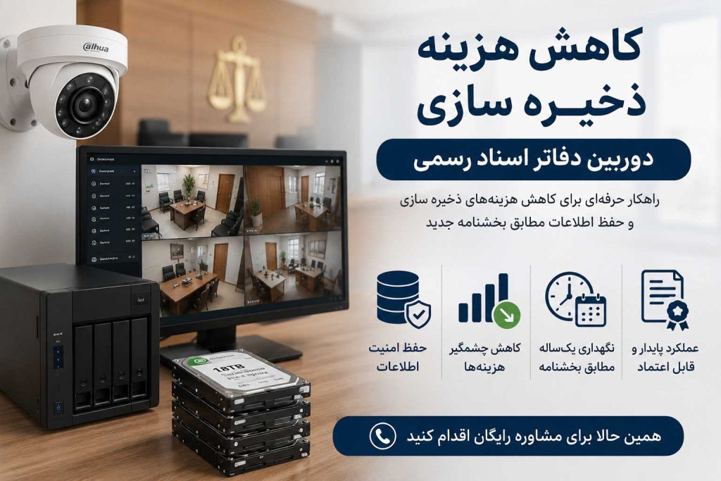 ذخیره سازی دوربین دفاتر اسناد رسمی